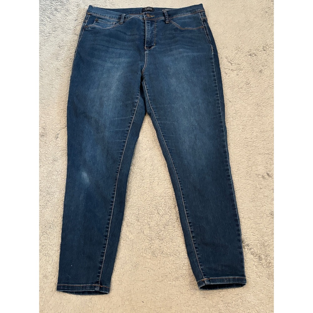 Curve Appeal High-Rise Minimalist Jegging Dark Wash Denim Blue Jeans Size 12